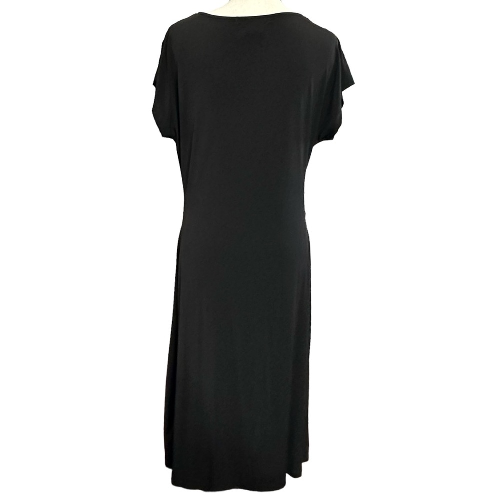Versailles Dress L Ruched Sides Black Midi - Picture 6 of 7